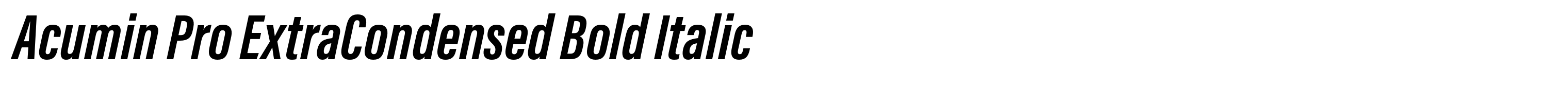Acumin Pro ExtraCondensed Bold Italic